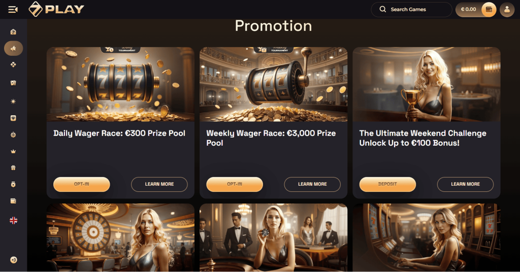 SevenPlay casino promotions