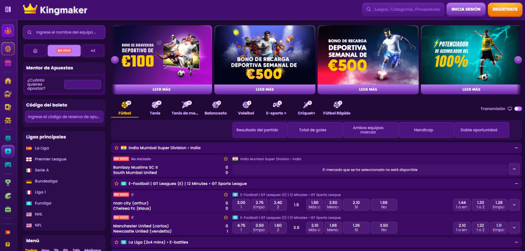Apuestas Deportivas en Kingmaker